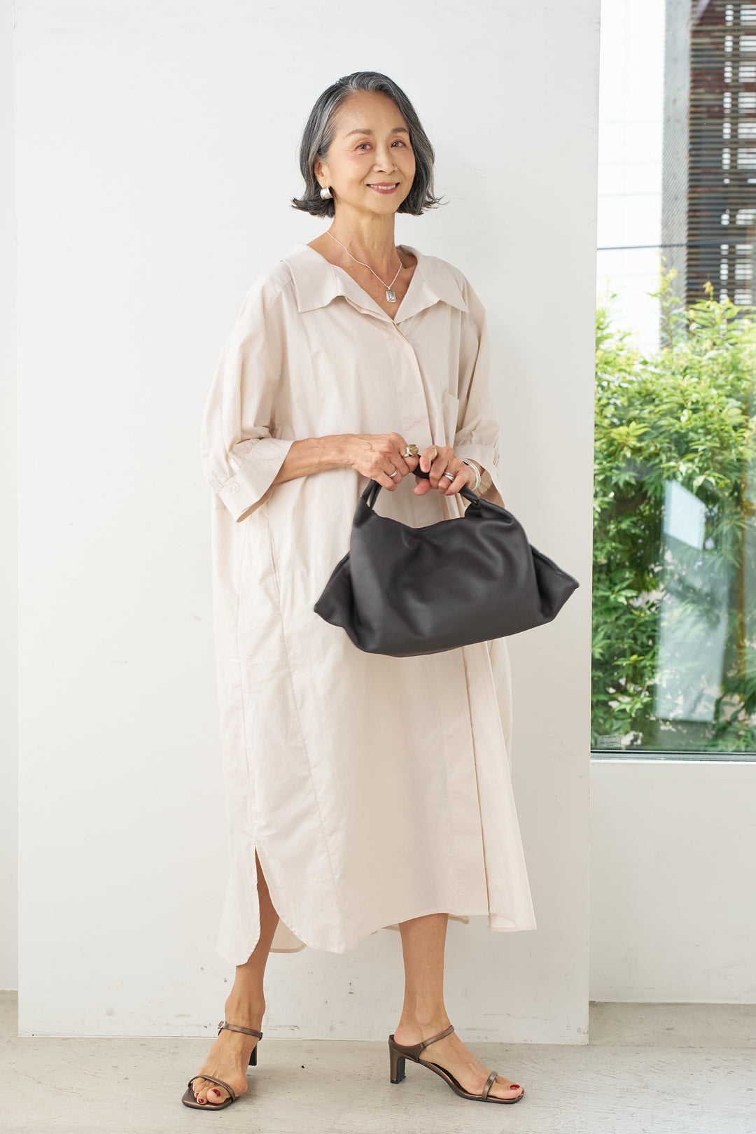 Design sleeve shirt dress