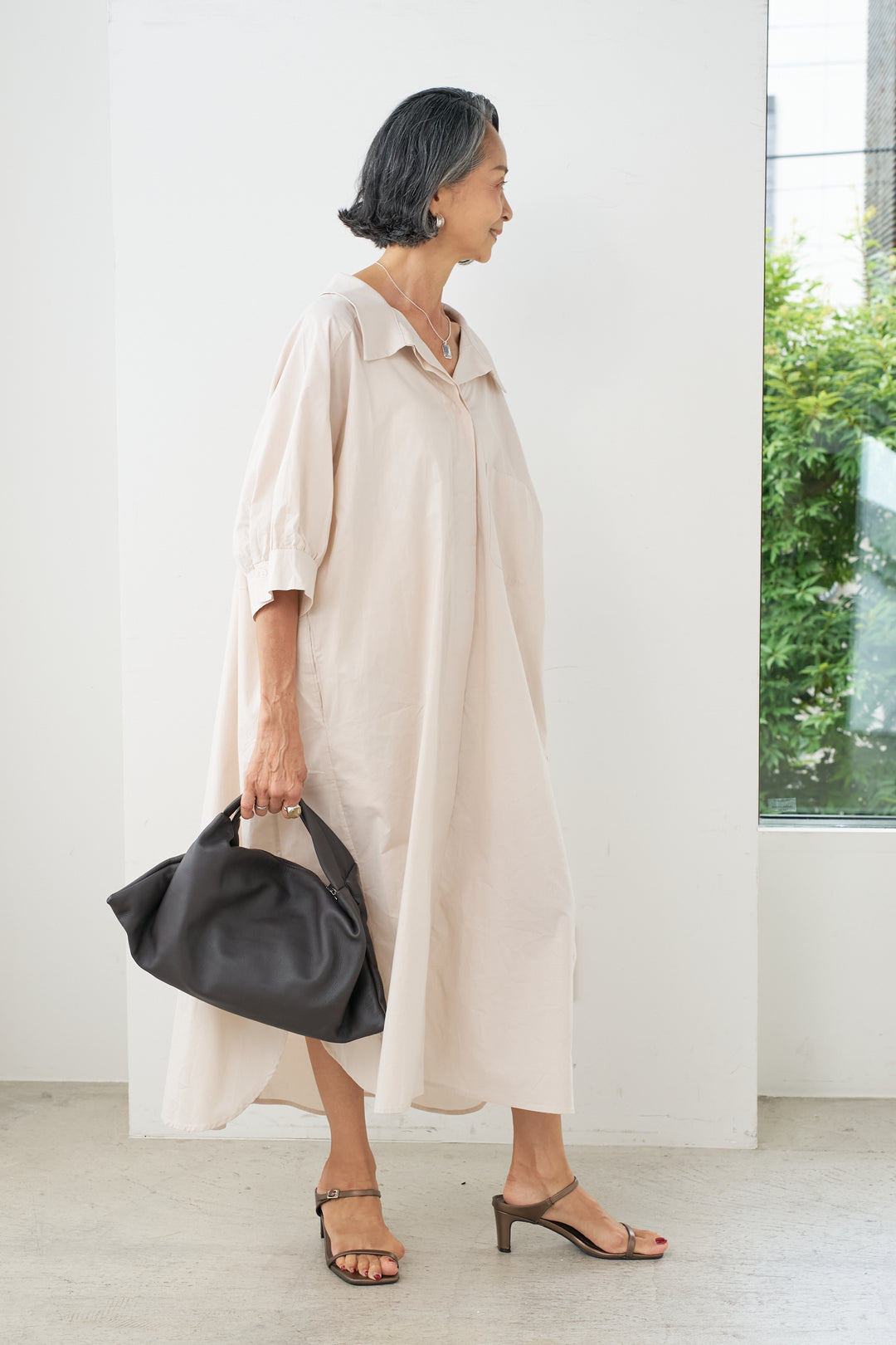 Design sleeve shirt dress