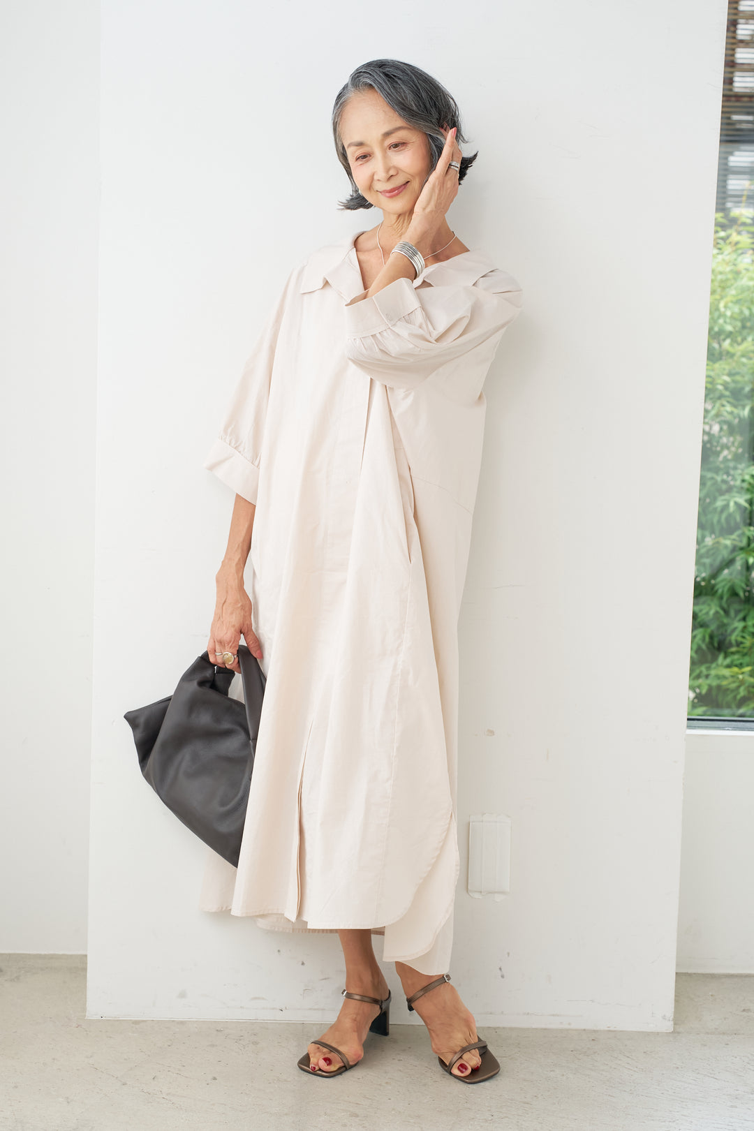 Design sleeve shirt dress