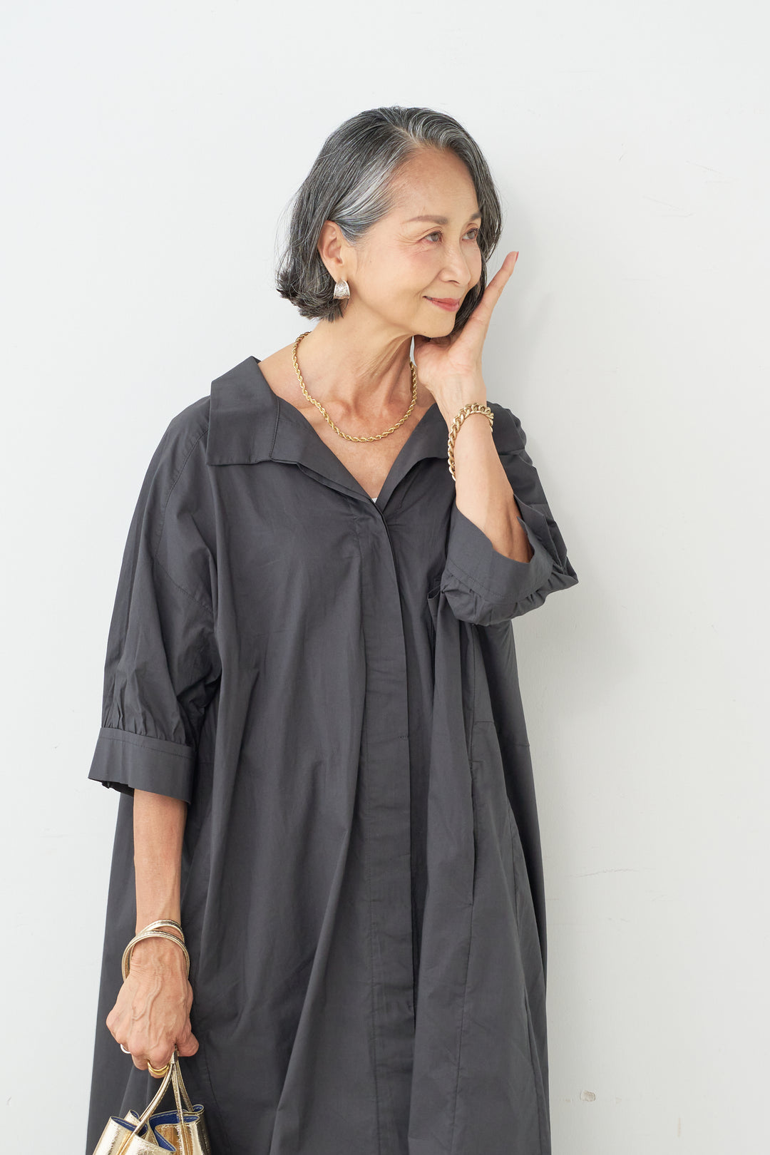 Design sleeve shirt dress