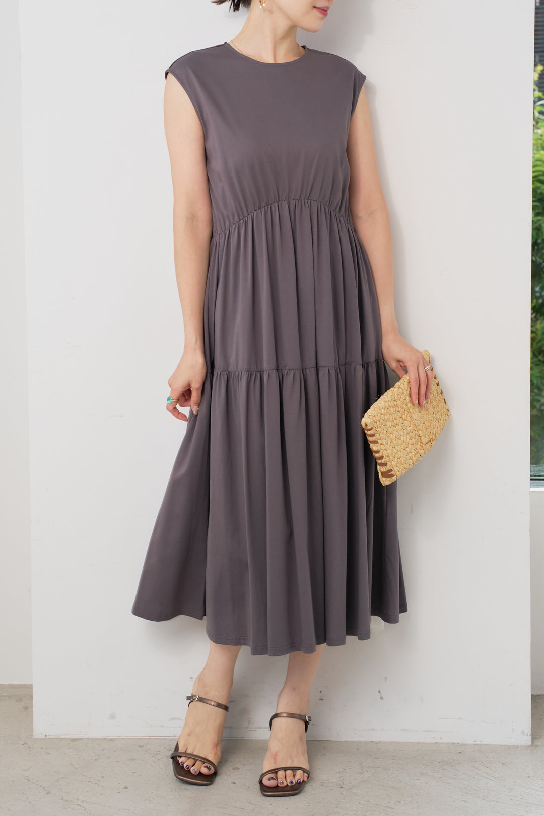 Marzelized cotton long dress