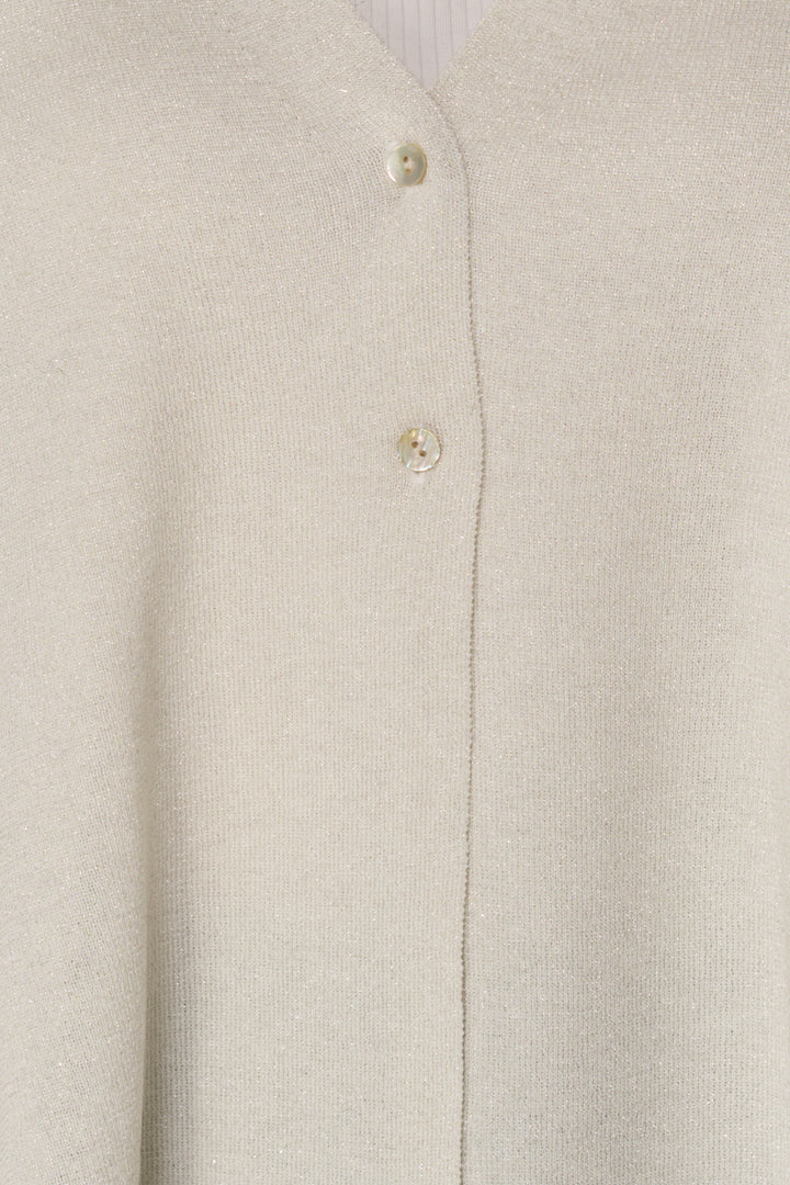 [SET]ウォッシャブルサラッとラメカーディガン+カーブデニムパンツ(2set)