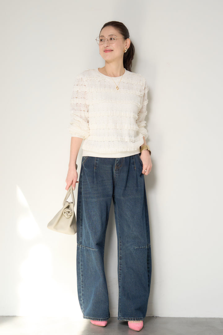 ティアードレースプルオーバー