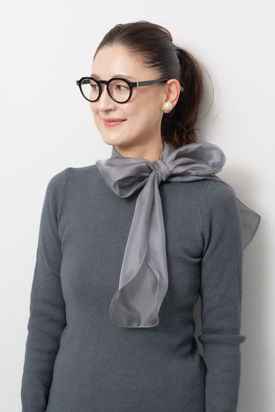 [SET]シフォンボウタイニット+チュールティアードスカート(2set)