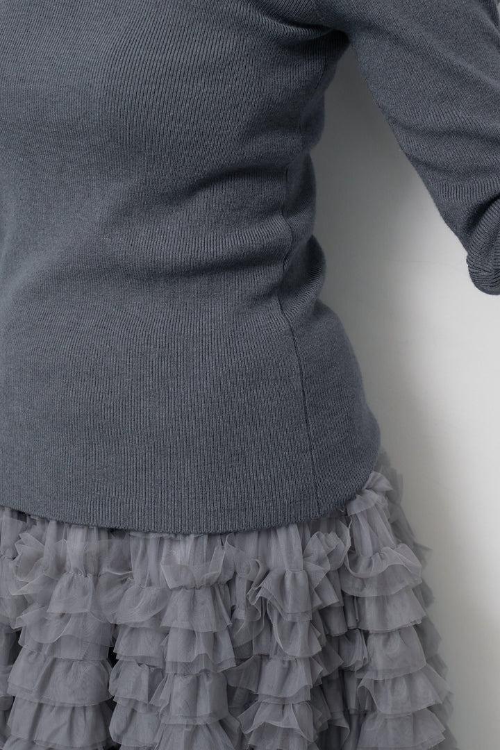 シフォンボウタイニット