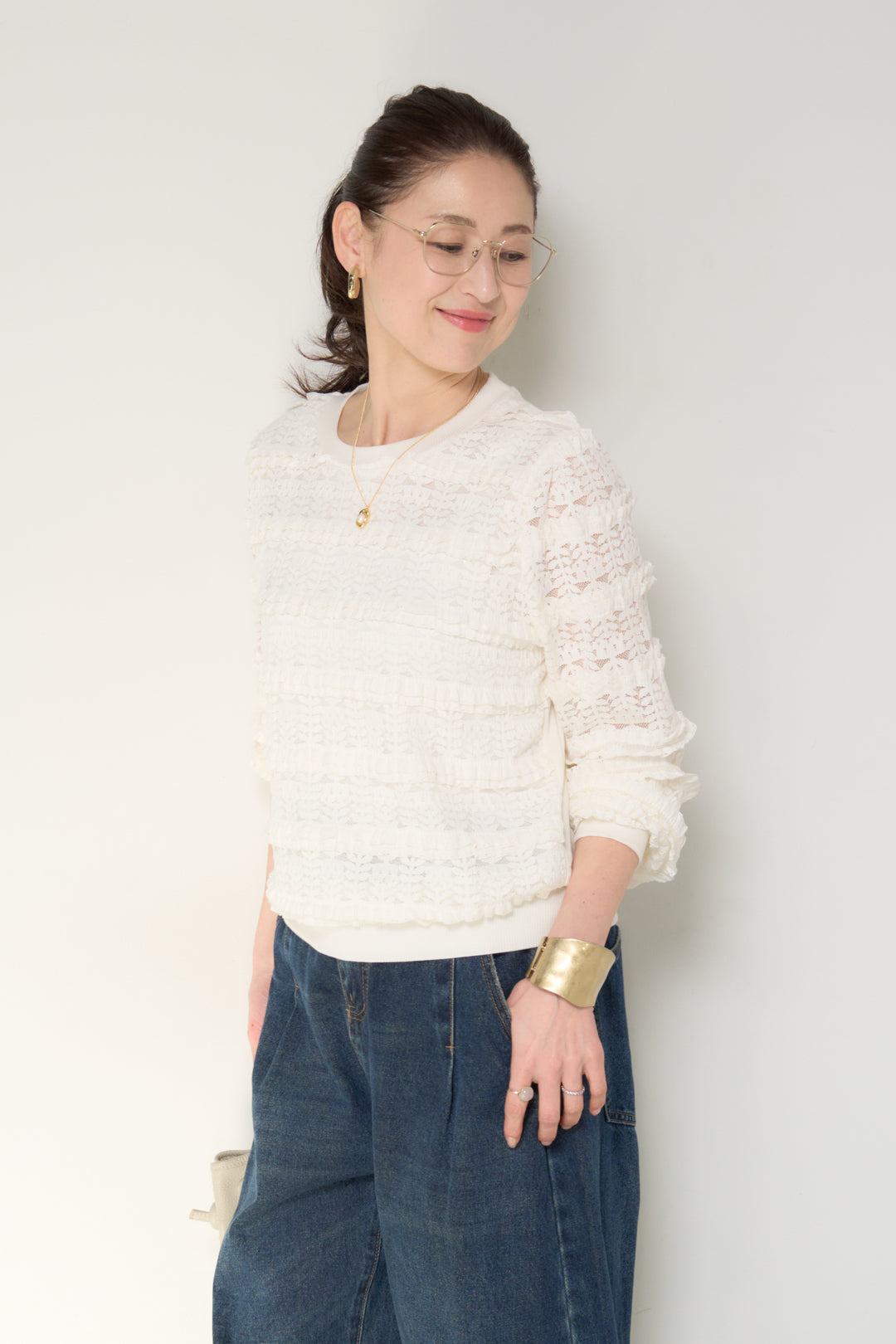 ティアードレースプルオーバー