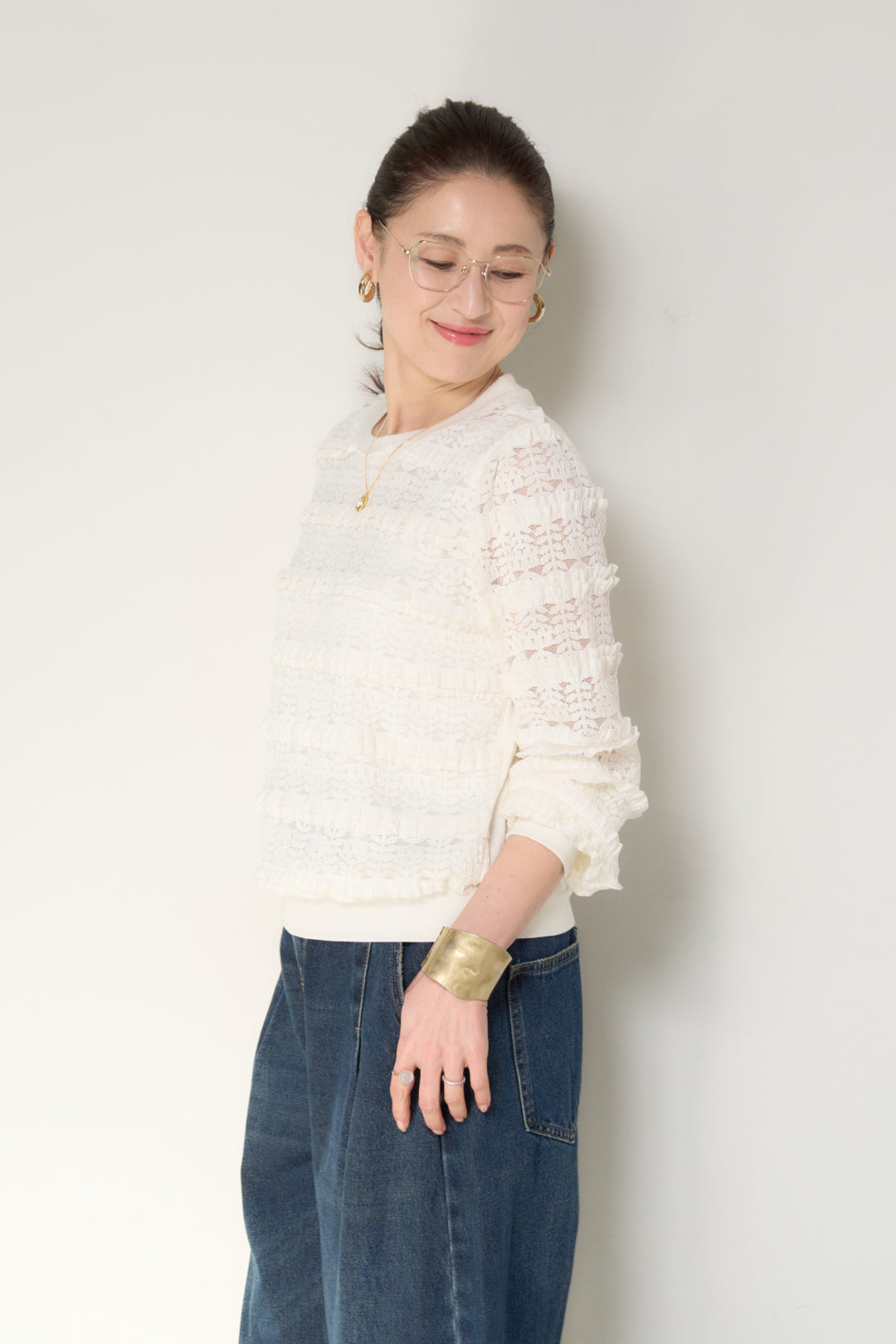 ティアードレースプルオーバー