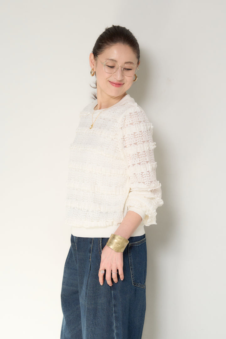 ティアードレースプルオーバー