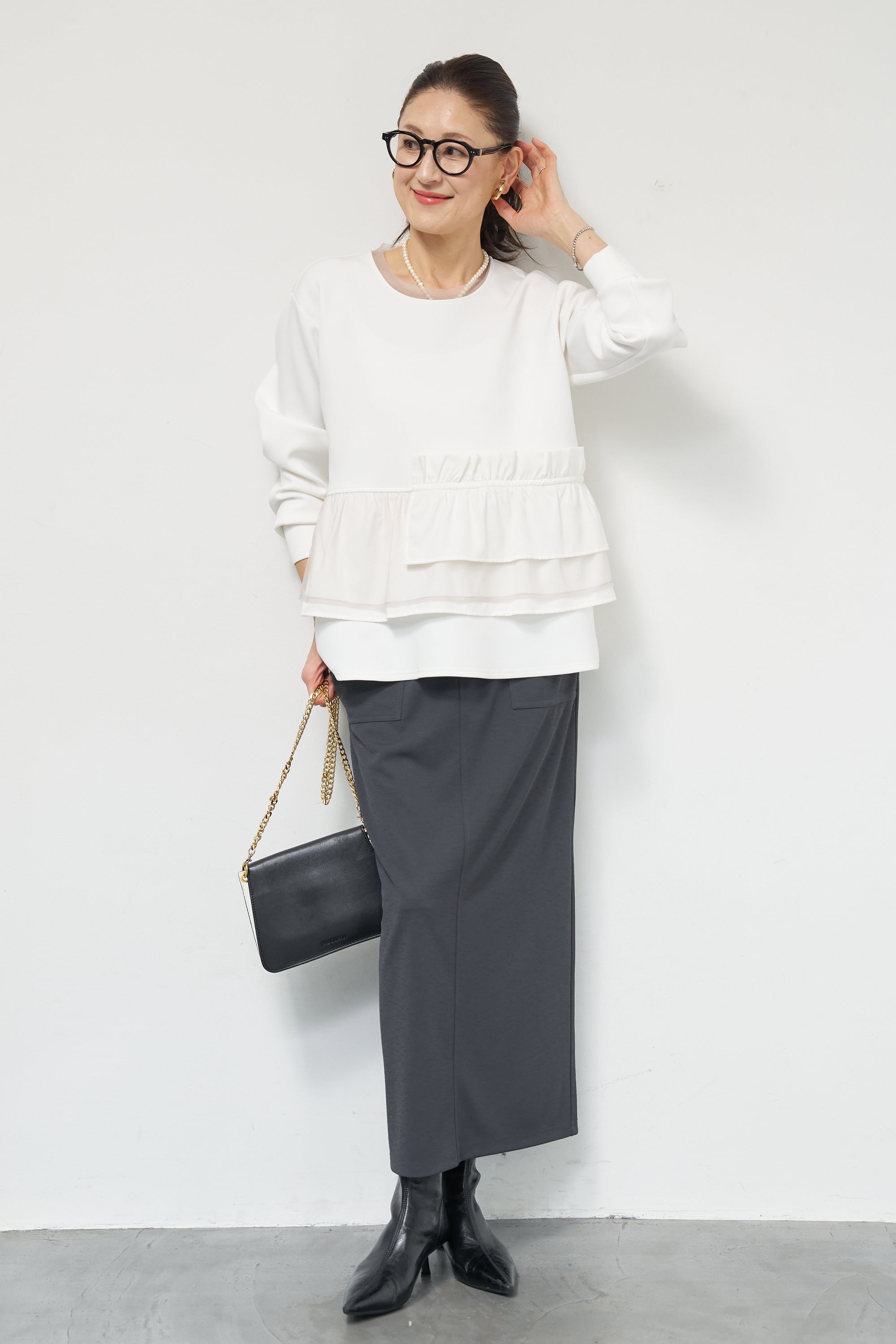 ストレッチポンチペプラムトップス – plusotoha