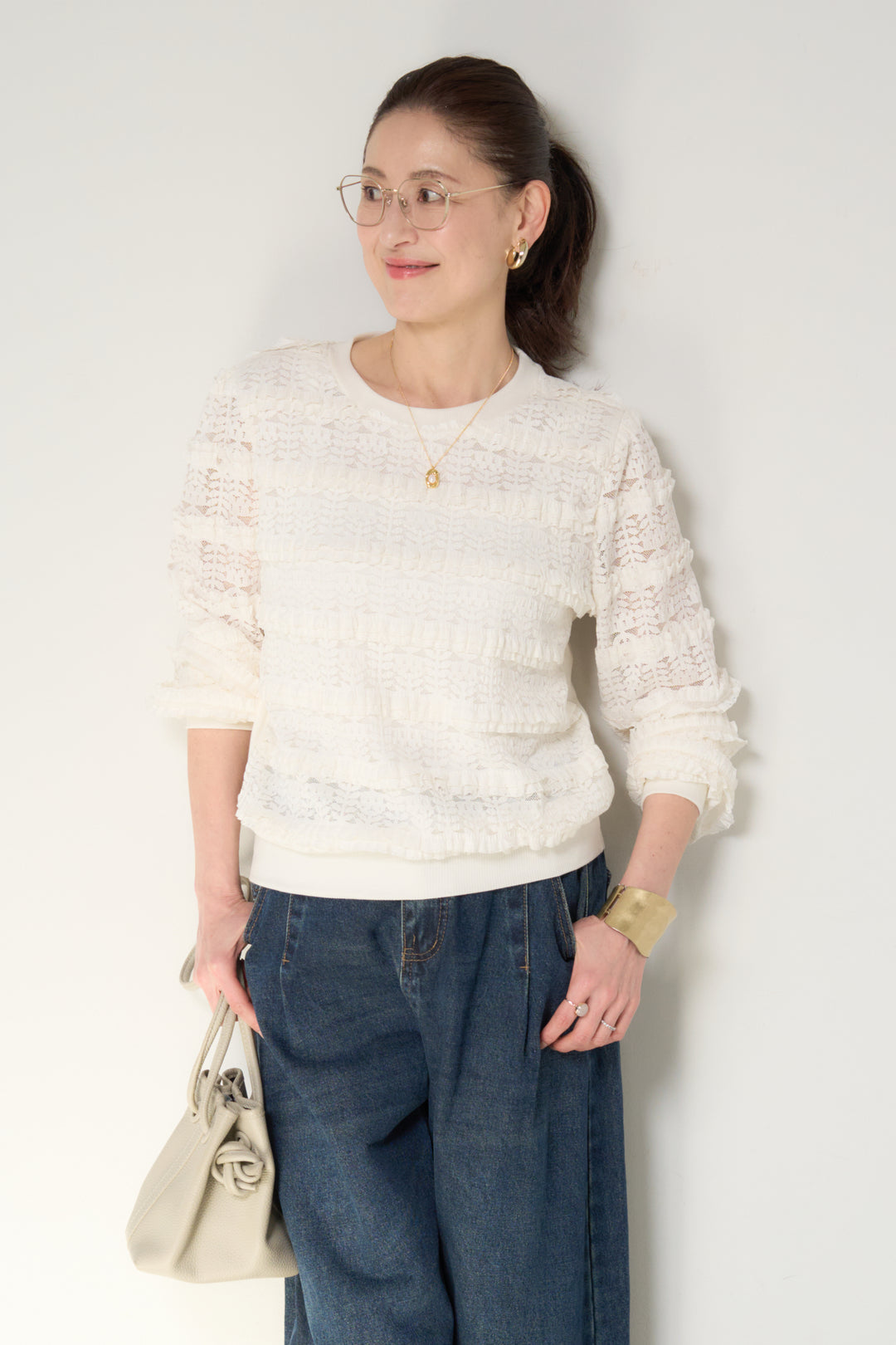 ティアードレースプルオーバー