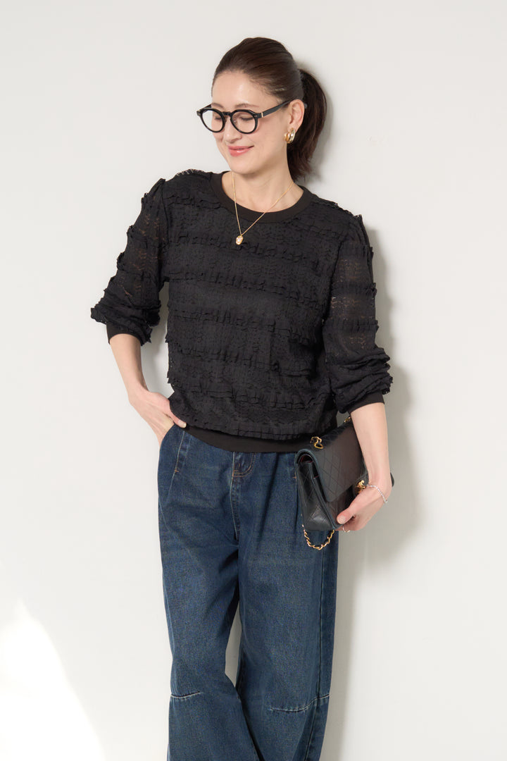 ティアードレースプルオーバー