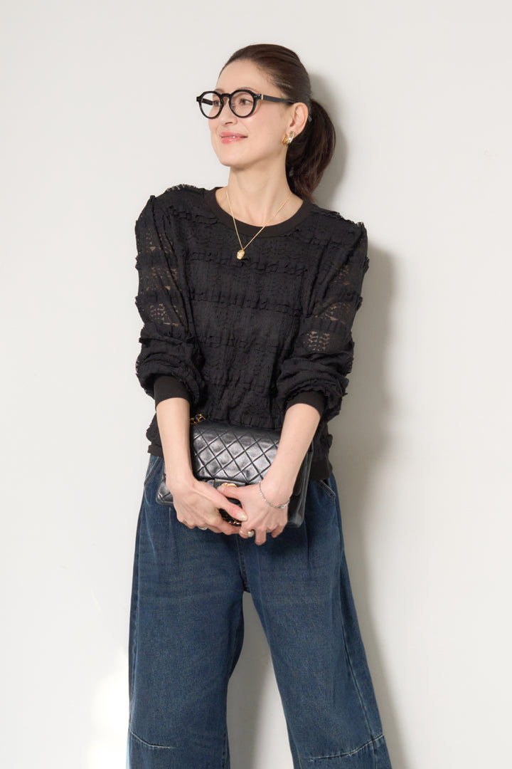 ティアードレースプルオーバー