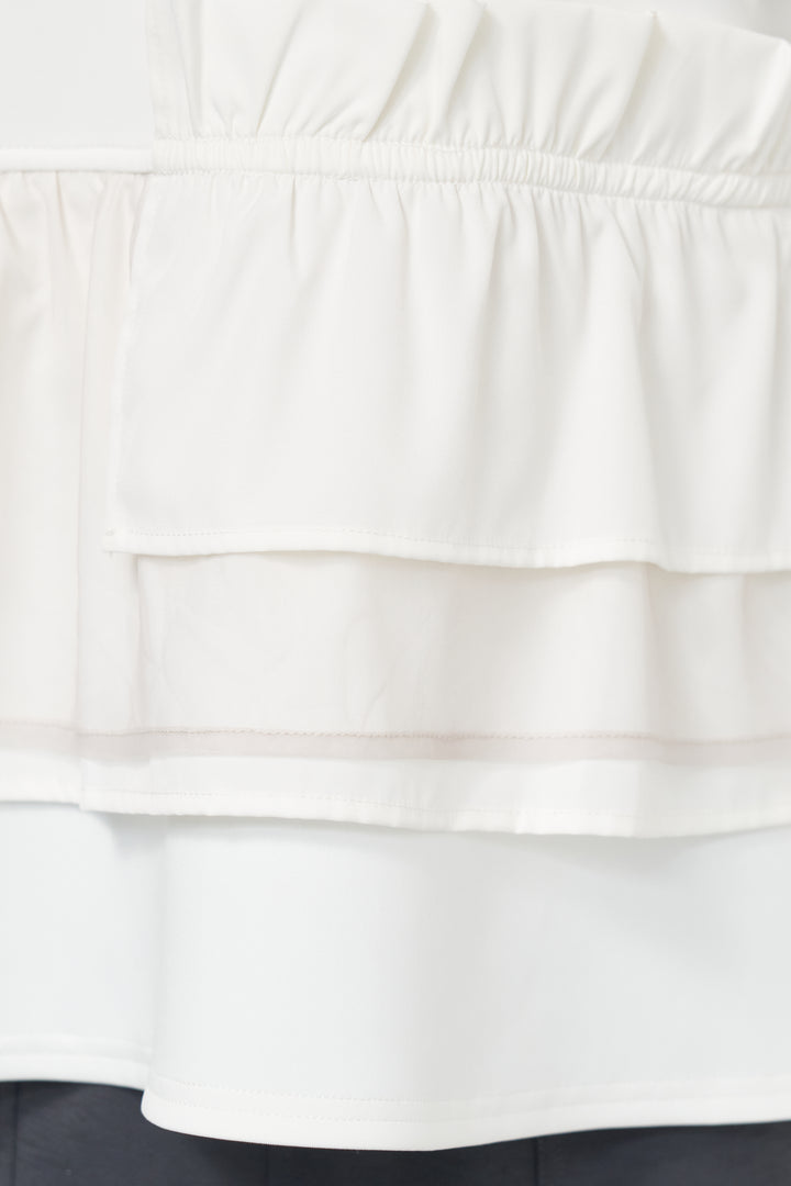 [SET]ストレッチポンチペプラムトップス+スラブカノコニットスカート(2set)