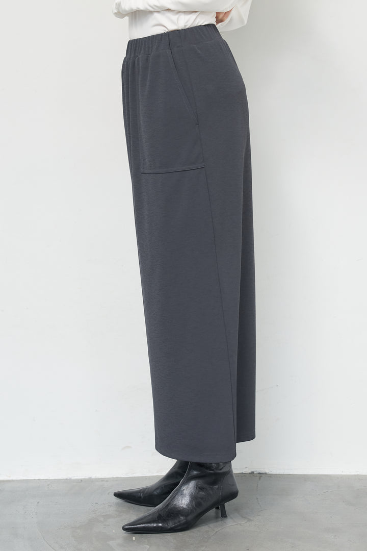 [SET]ストレッチポンチペプラムトップス+スラブカノコニットスカート(2set)