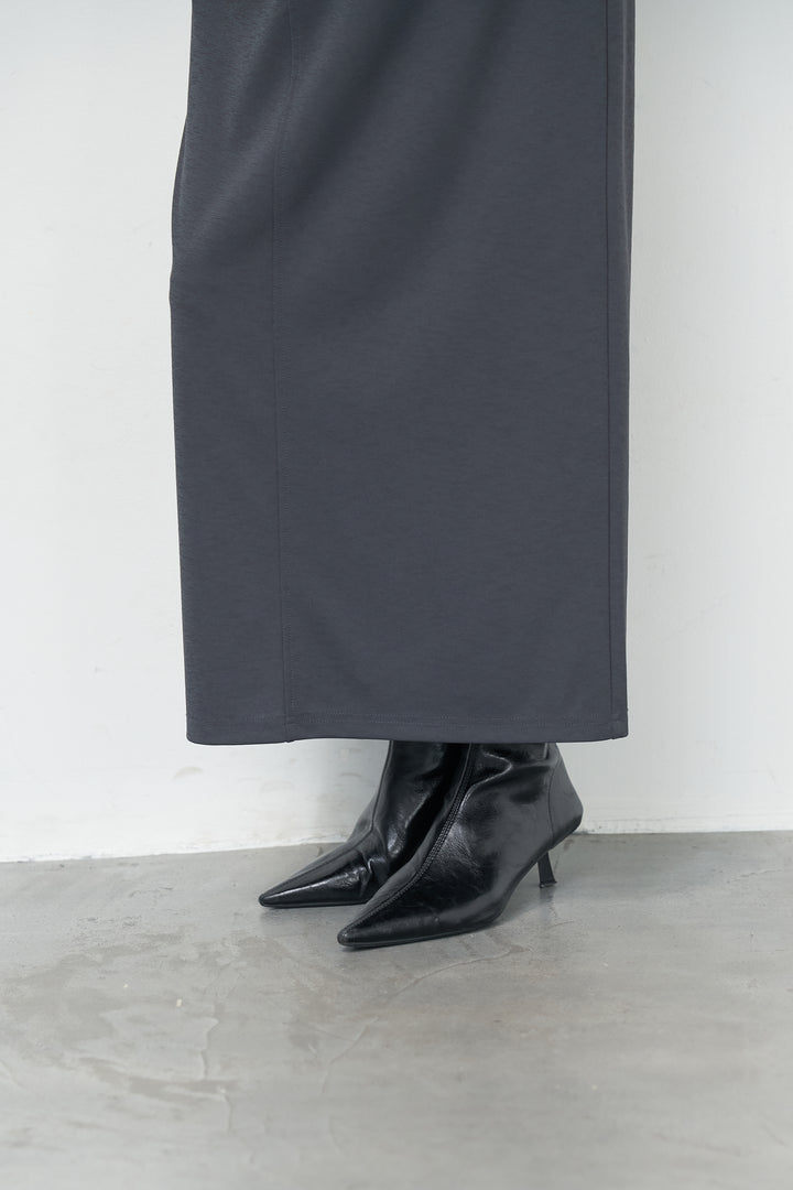 [SET]ストレッチポンチペプラムトップス+スラブカノコニットスカート(2set)