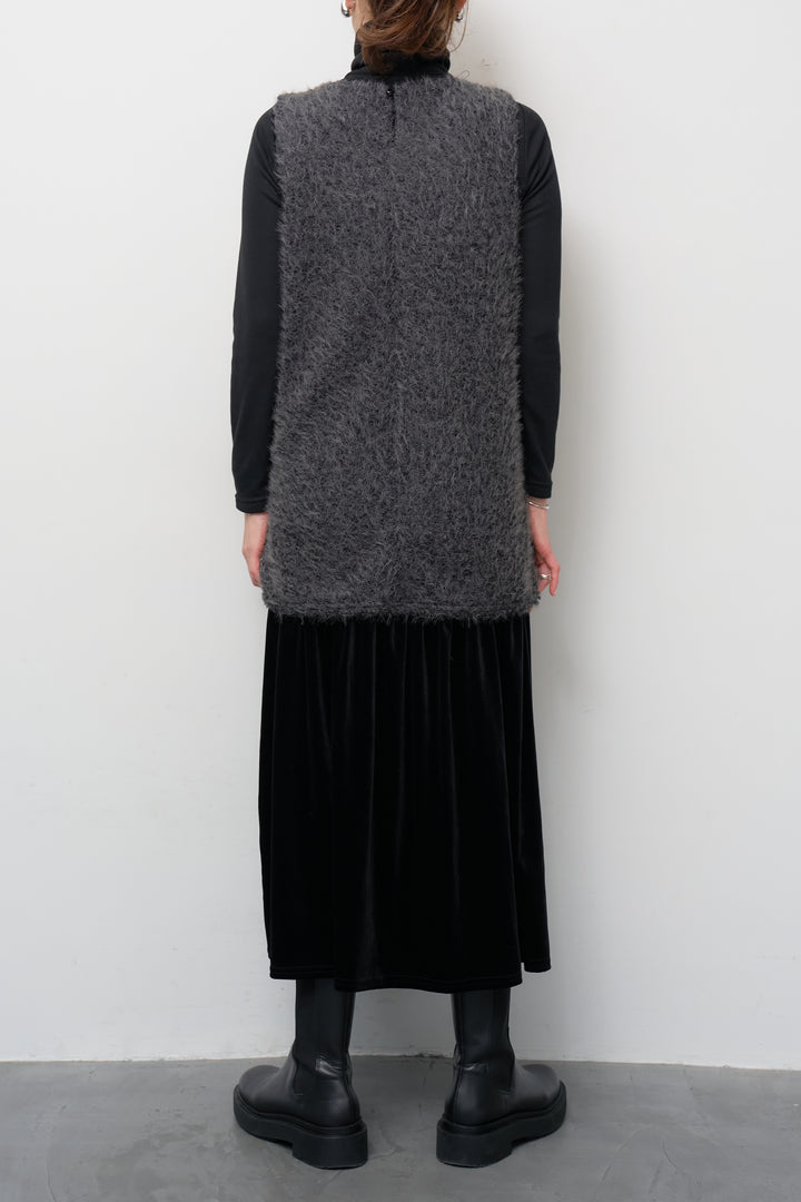 [SET]シャギータッチ×ベロアワンピース+ふんわり裏起毛タートルネック(2set)