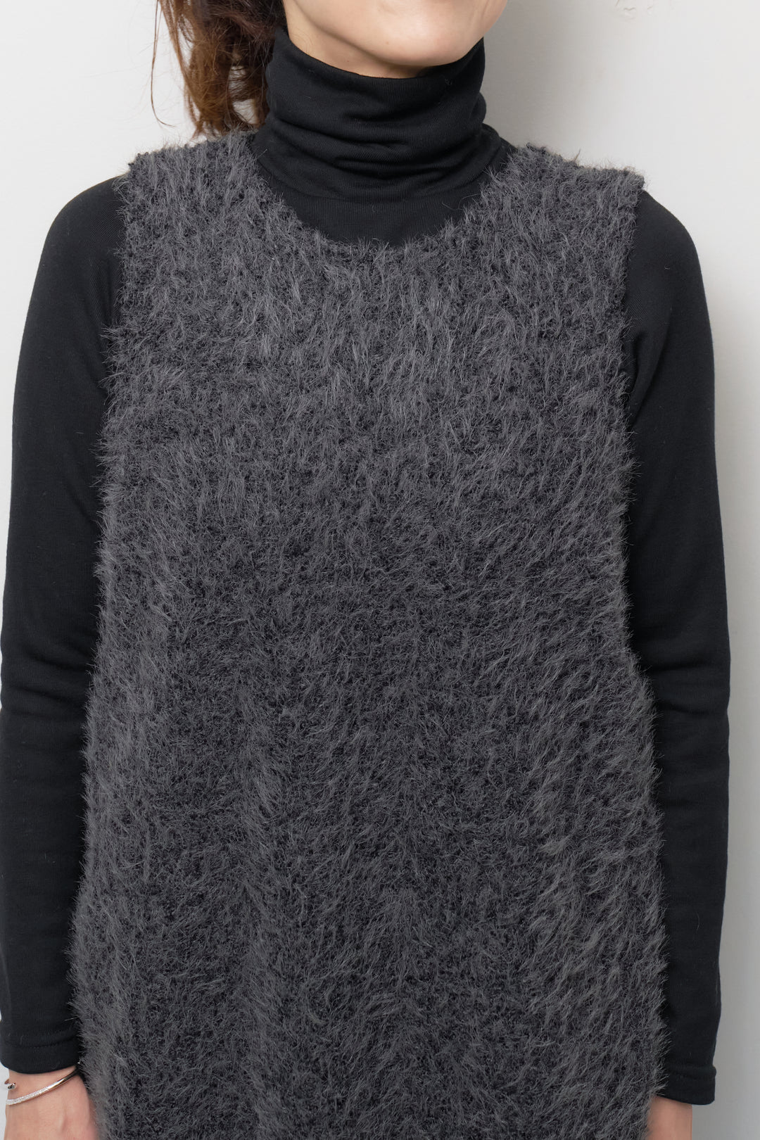 [SET]シャギータッチ×ベロアワンピース+ふんわり裏起毛タートルネック(2set)