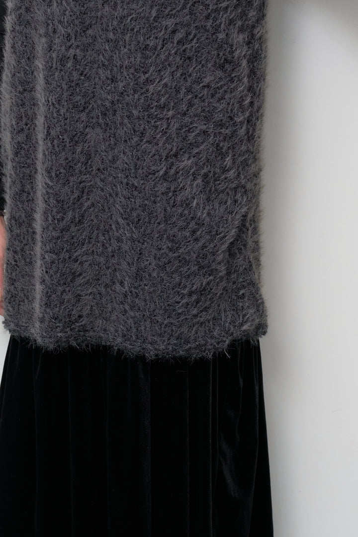 [SET]シャギータッチ×ベロアワンピース+ふんわり裏起毛タートルネック(2set)