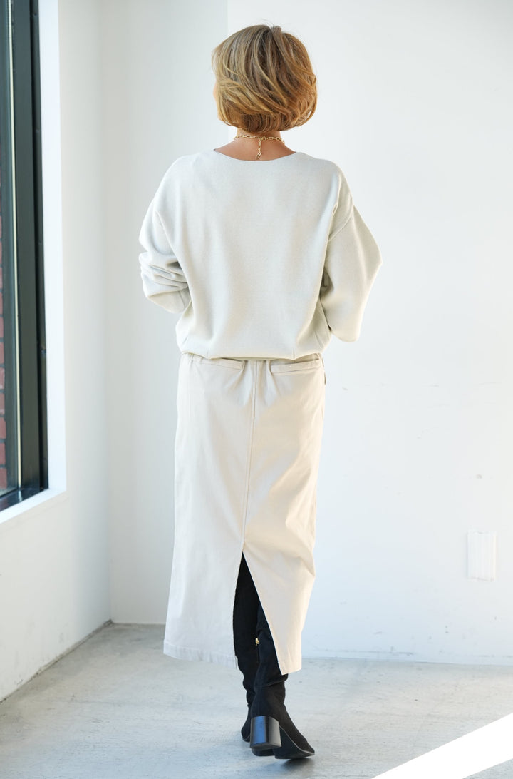 [Anti-static] 2-way soft and fluffy volume sleeve knit