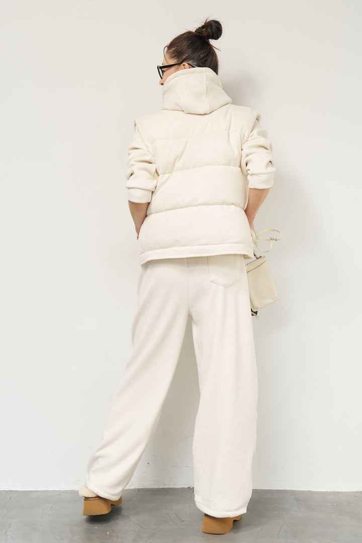 【3点セット】中綿ベスト＋スウェットセットアップ