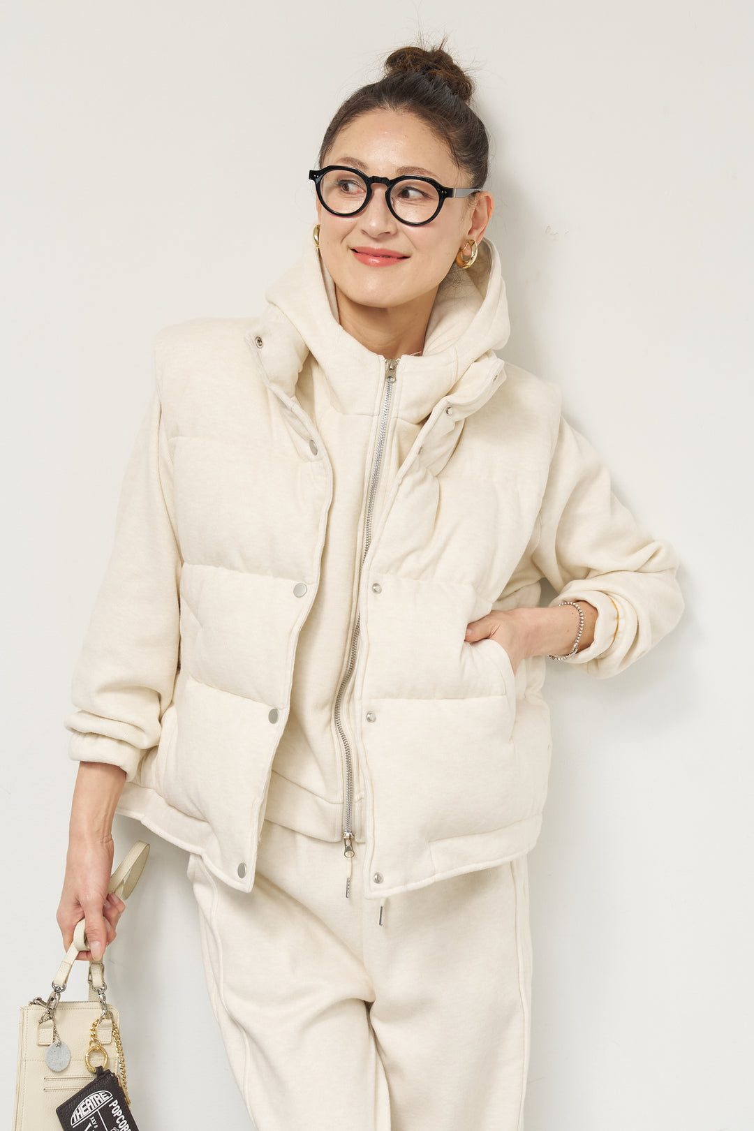 【3点セット】中綿ベスト＋スウェットセットアップ