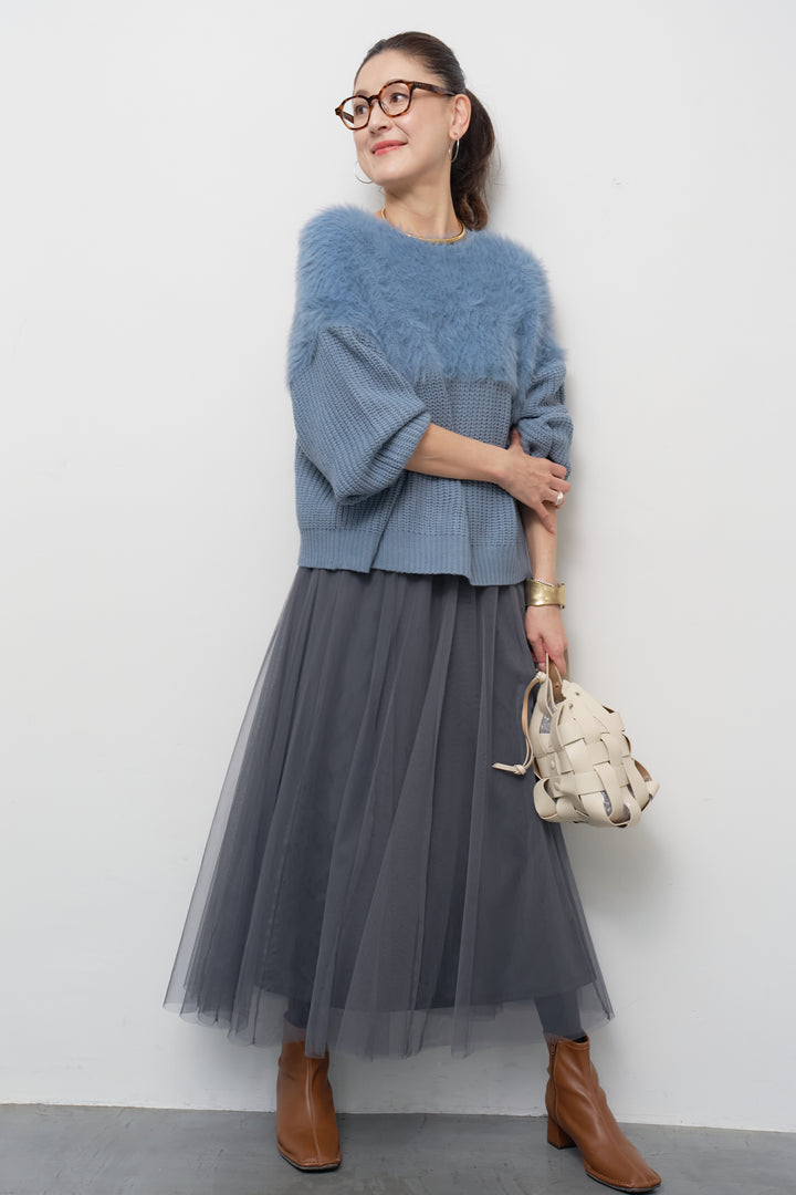 チュールギャザースカート