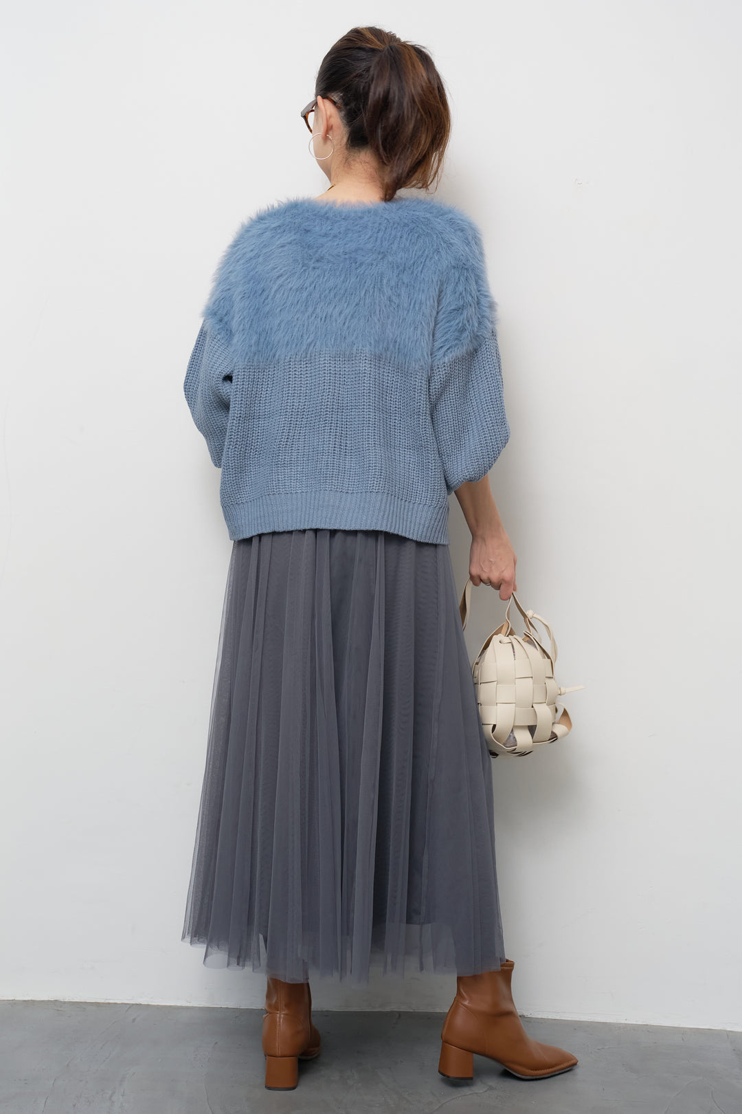 チュールギャザースカート