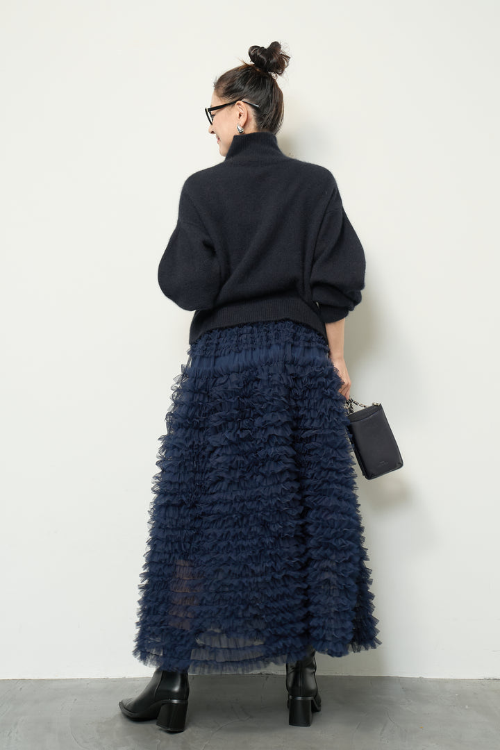 FOX混ボリュームスリーブニット