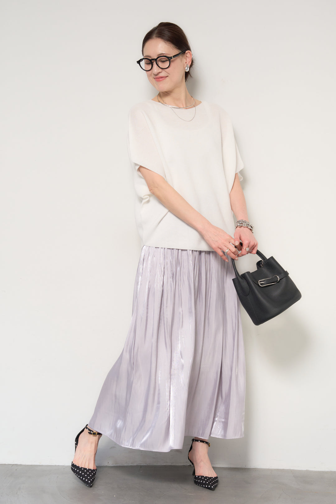 ホールガーメントフレンチスリーブニット