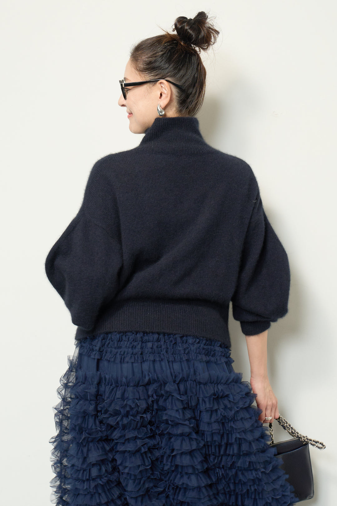 FOX混ボリュームスリーブニット