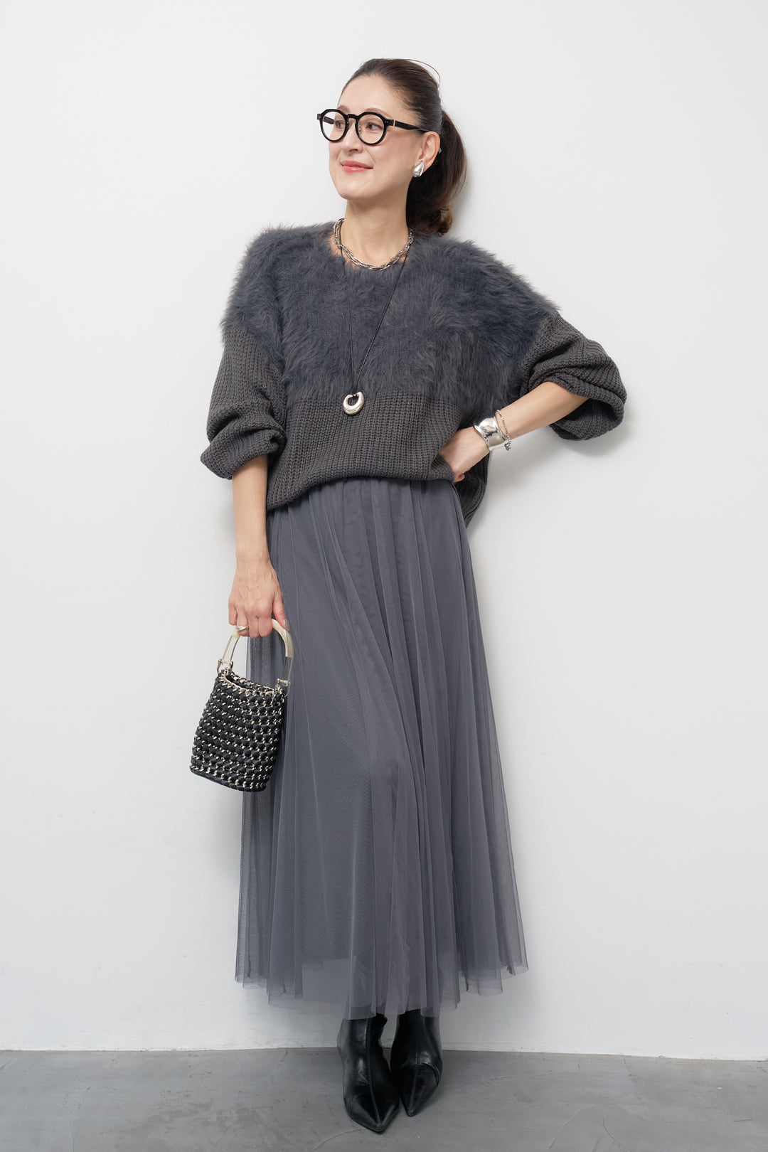 チュールギャザースカート