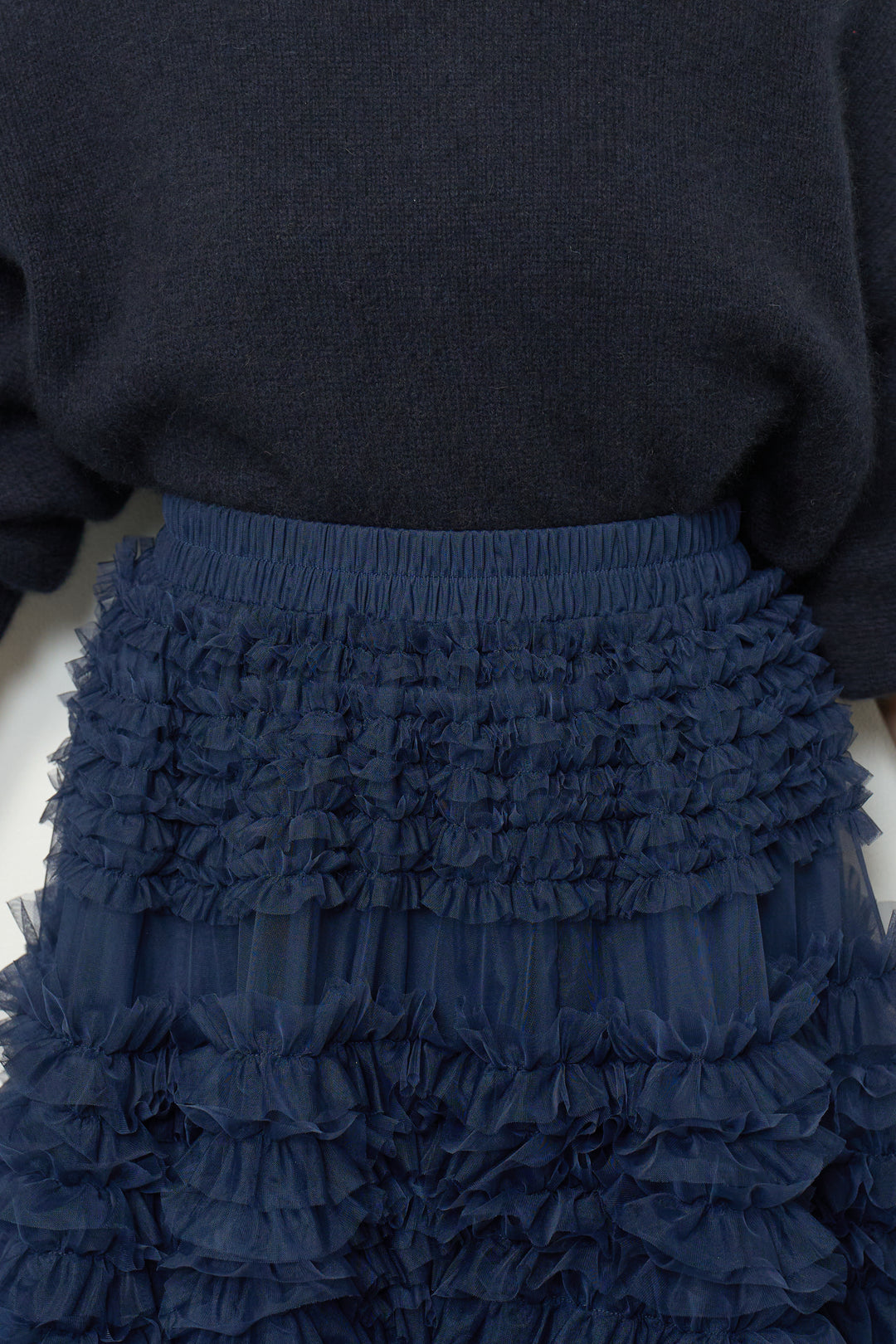 チュールティアードスカート