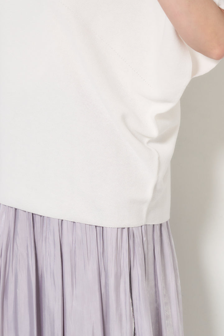 ホールガーメントフレンチスリーブニット