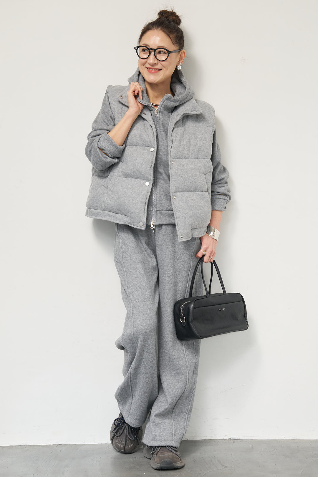 【3点セット】中綿ベスト＋スウェットセットアップ