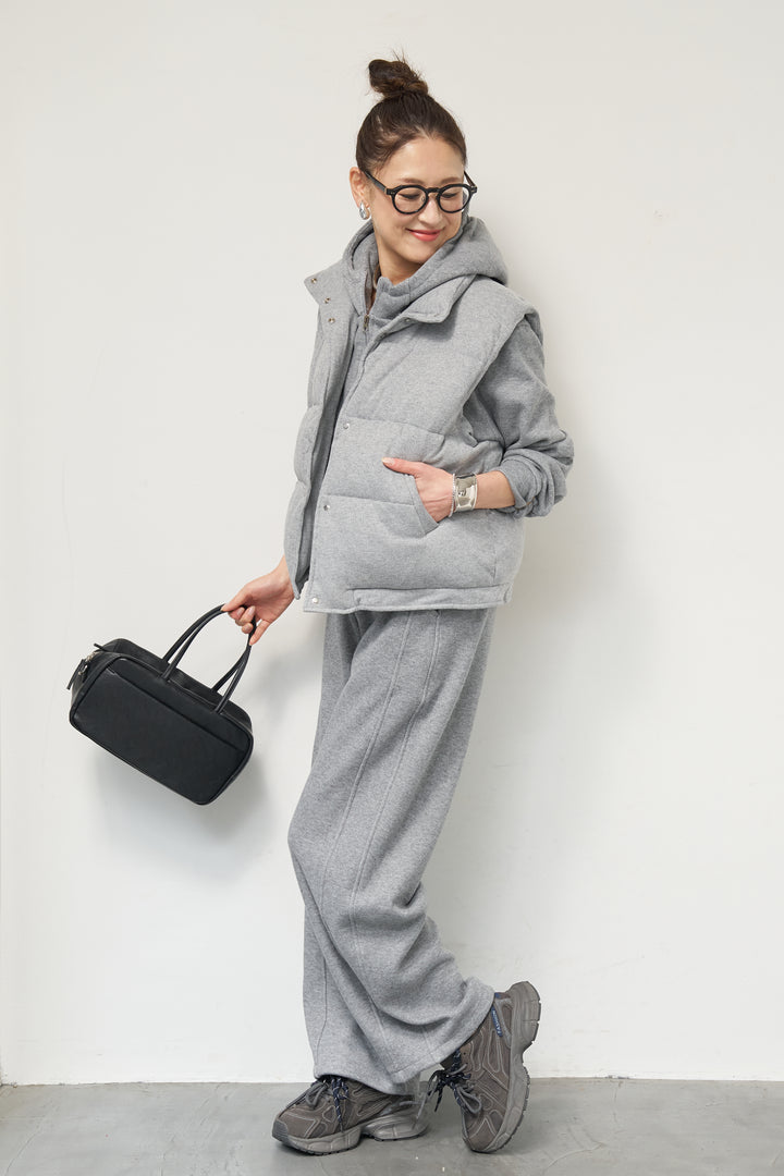 【3点セット】中綿ベスト＋スウェットセットアップ