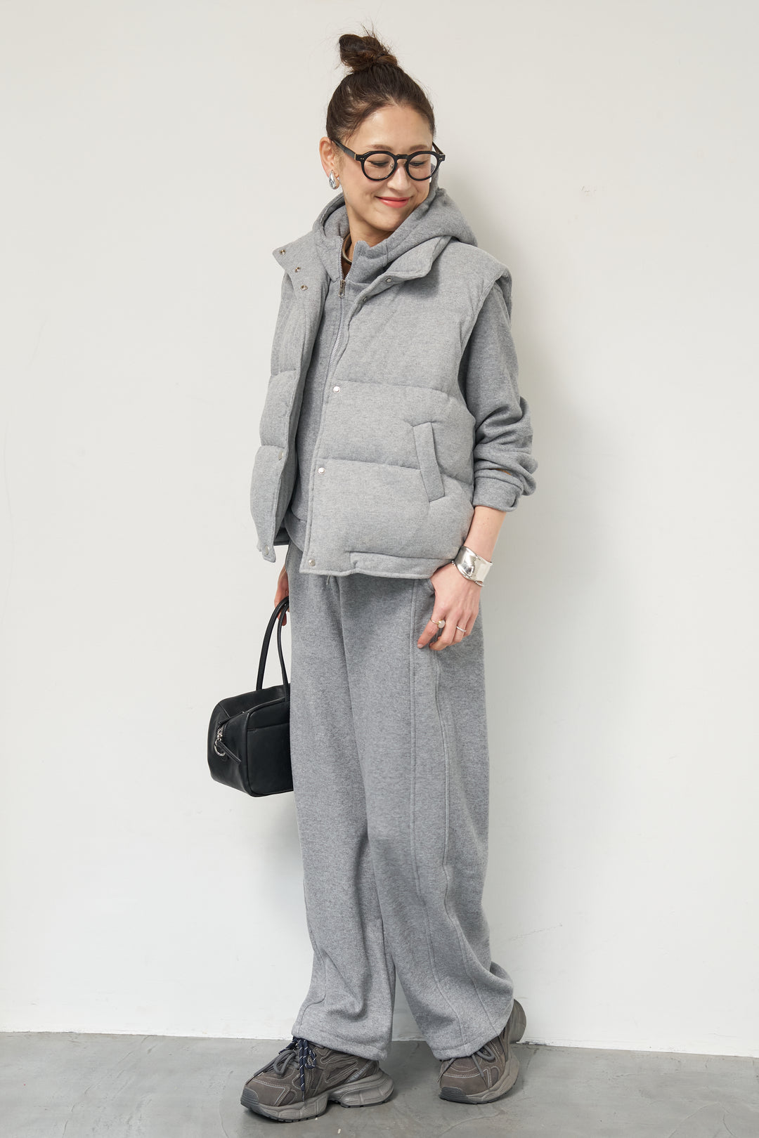 【3点セット】中綿ベスト＋スウェットセットアップ