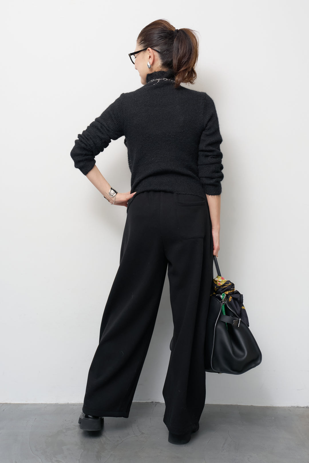 [SET]スパンコールビスチェドッキングニット+裏起毛コクーンパンツ(2set)