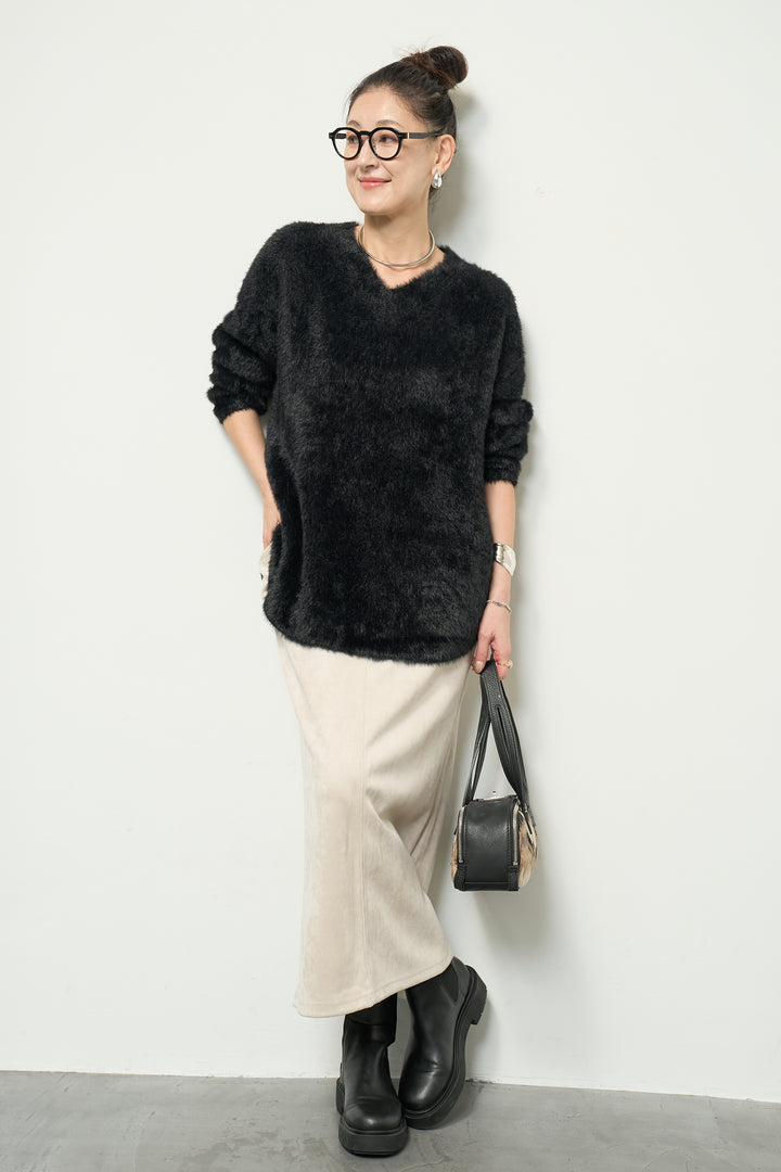 マシュマロスエードナロースカート