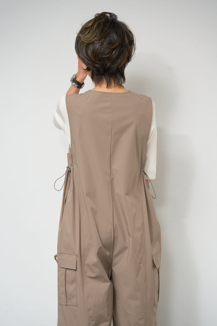 【接触冷感】サイドギャザーオールインワン