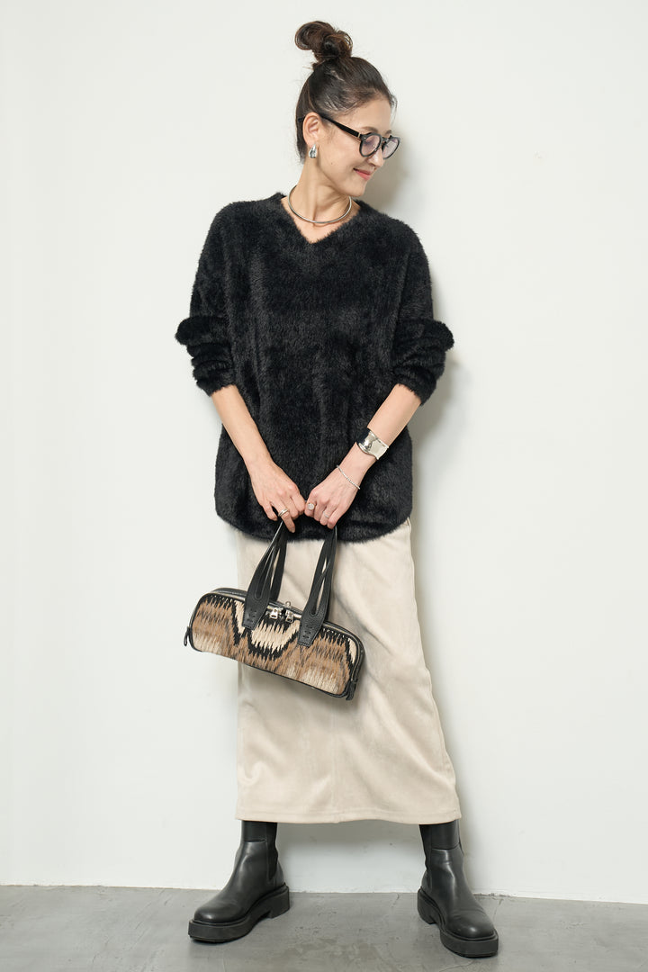 マシュマロスエードナロースカート