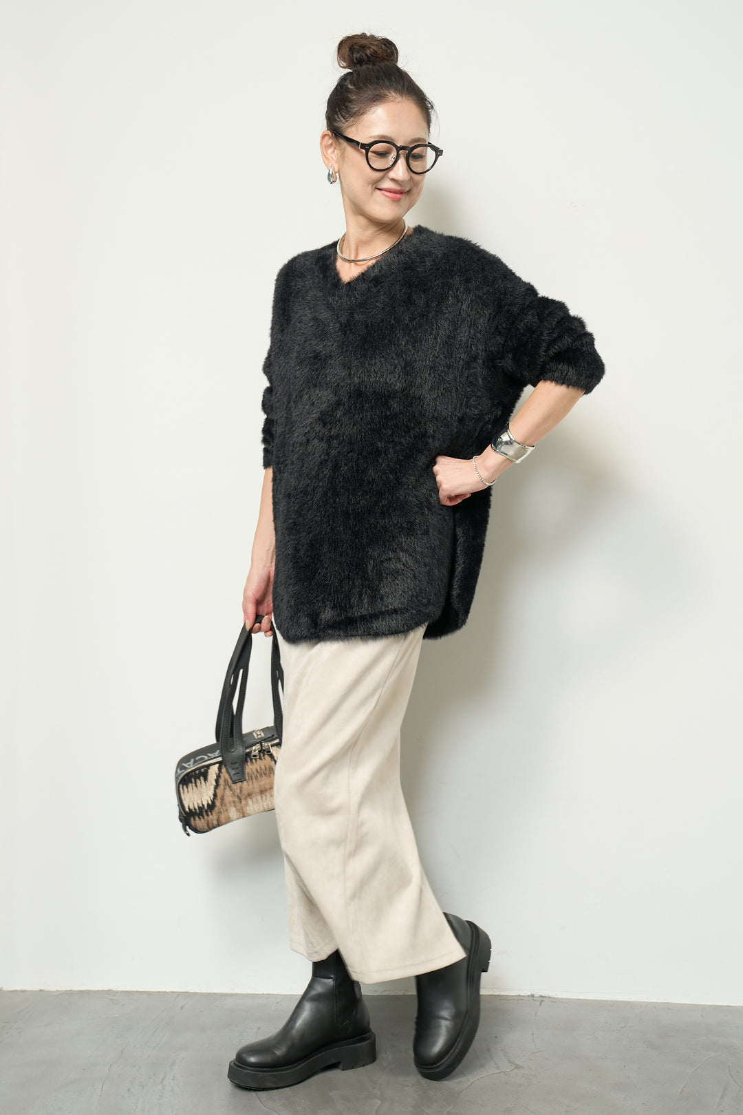 マシュマロスエードナロースカート