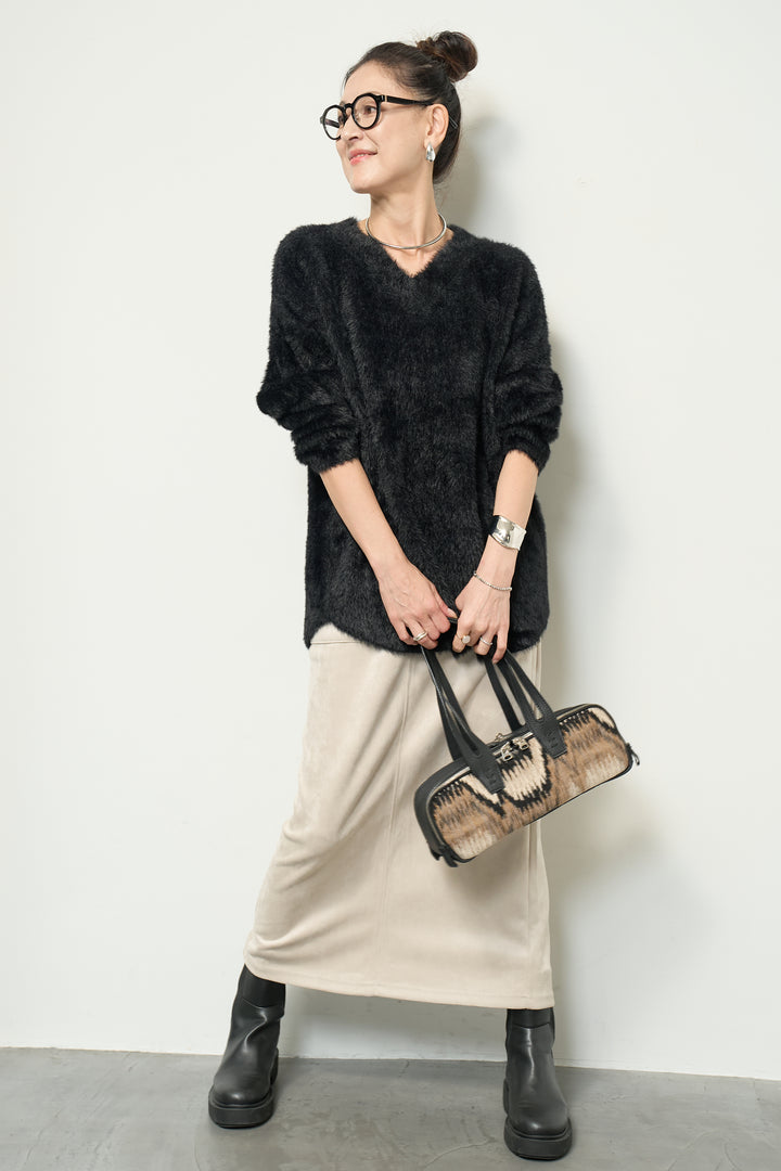 マシュマロスエードナロースカート