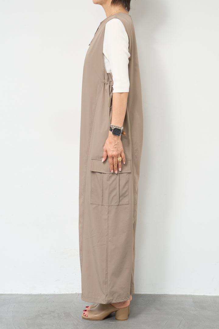 【接触冷感】サイドギャザーオールインワン