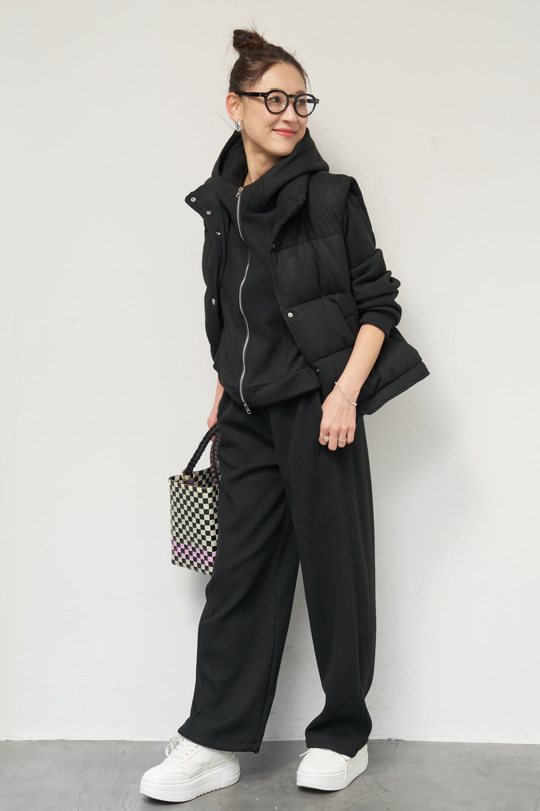 【3点セット】中綿ベスト＋スウェットセットアップ