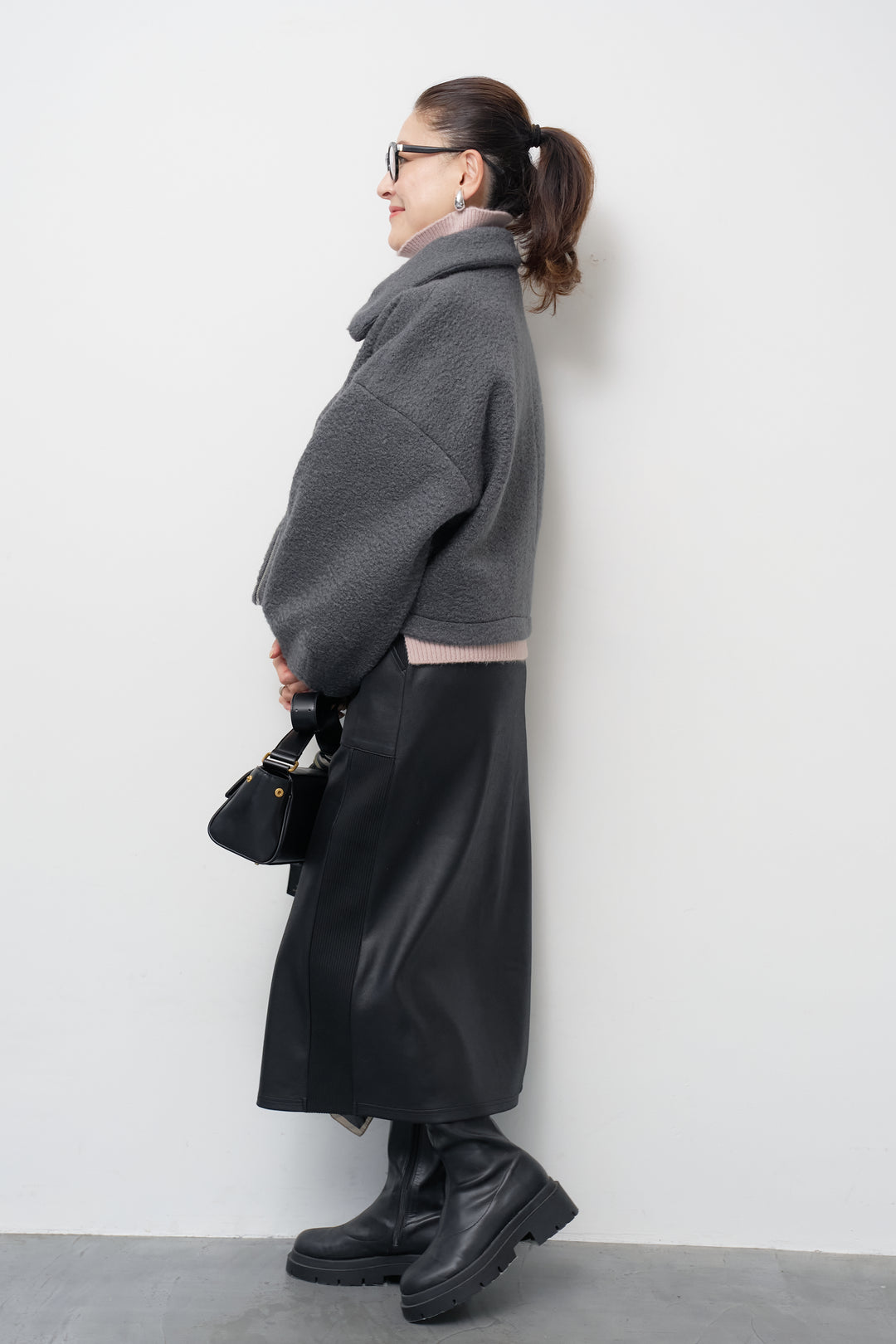 シープボアボリュームスリーブジャケット