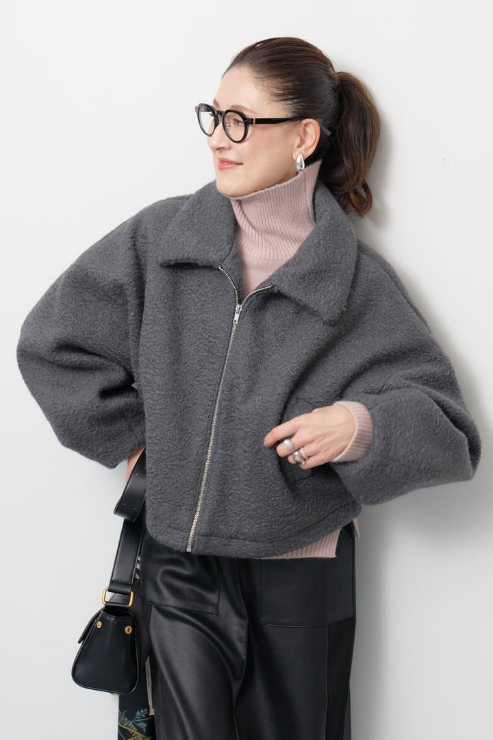 シープボアボリュームスリーブジャケット