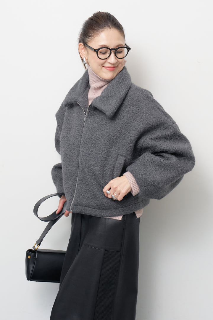 シープボアボリュームスリーブジャケット