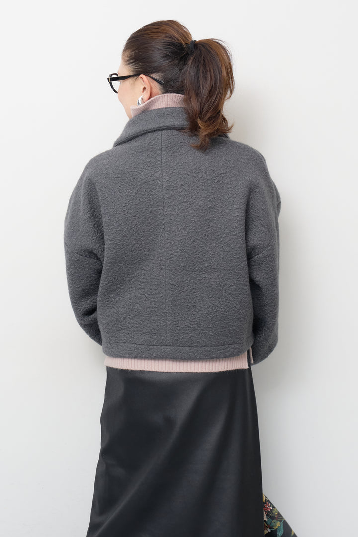 シープボアボリュームスリーブジャケット