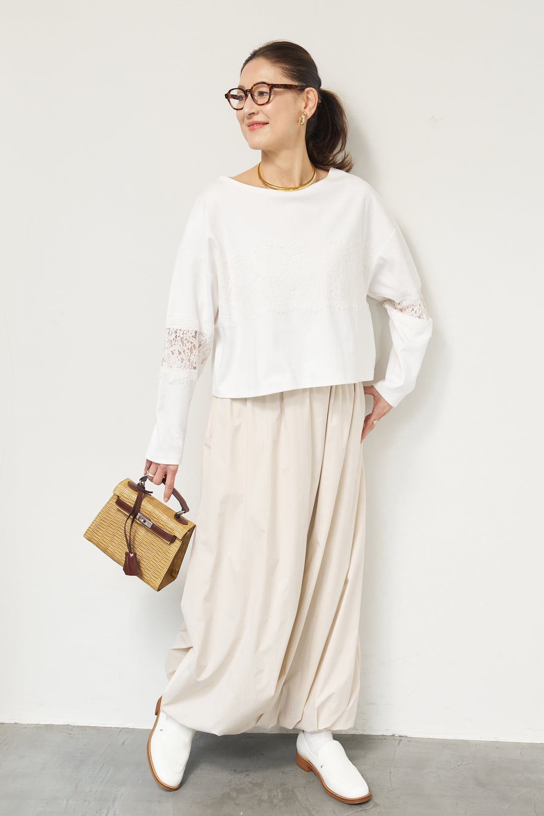 レーステープ切替トップス