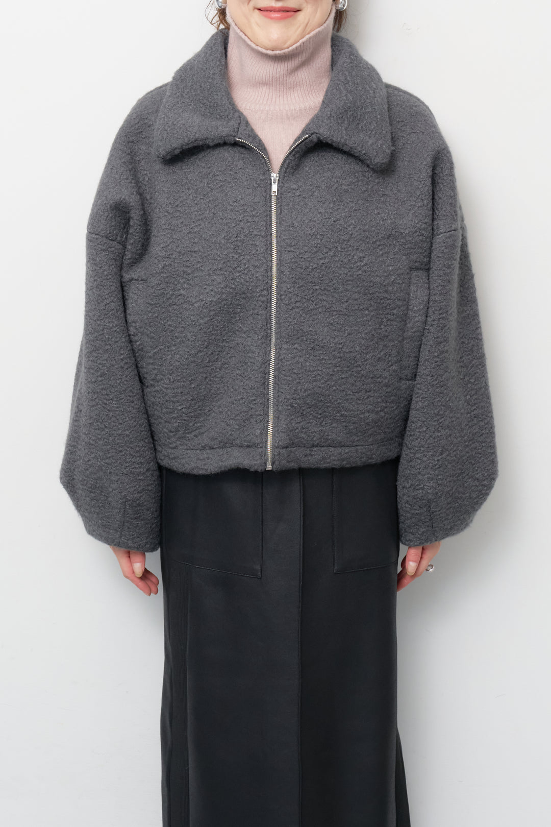 シープボアボリュームスリーブジャケット